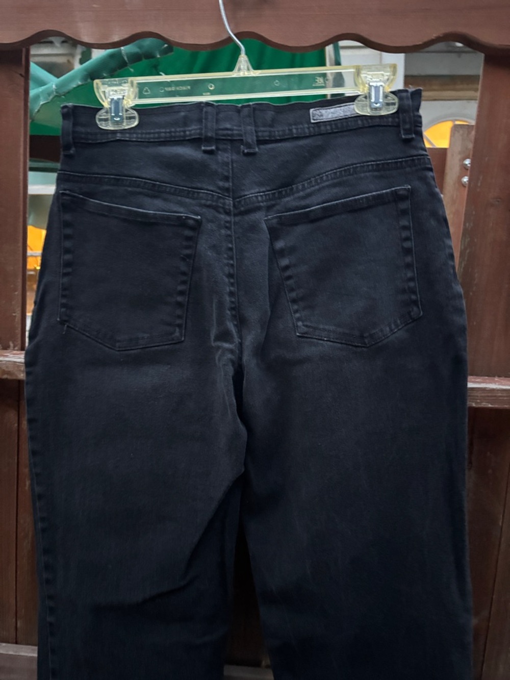 Gloria Vanderbilt Black Straight-Leg Jeans Size 8 SHORT - Picture 8 of 12